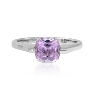 Anello in platino con Kunzite Brasiliana AAA