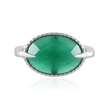 Grüner Onyx-Silberring