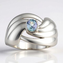 Anello in argento con Tanzanite Blu-Verde Non Riscaldata