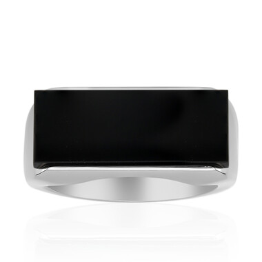 Anello in argento con Onice Nero