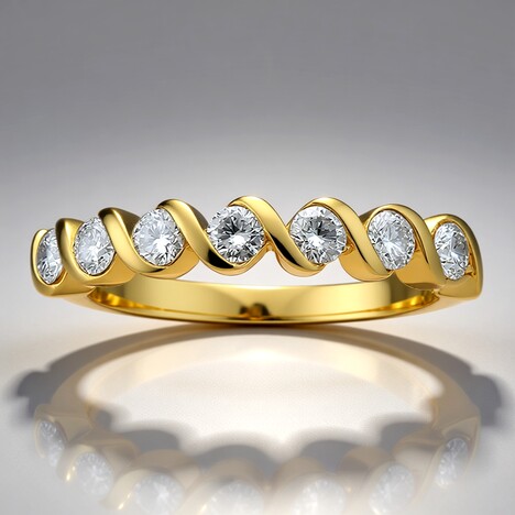 Anello in oro con Diamante SI1 (G) (Annette)
