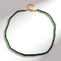 Collana in argento con Diopside Russo (Adela Silber)