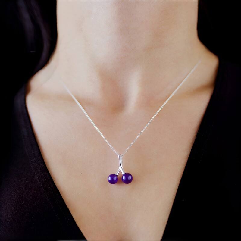Ciondolo in argento con Ametista