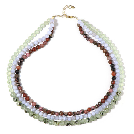 Collar en plata con Rodonita