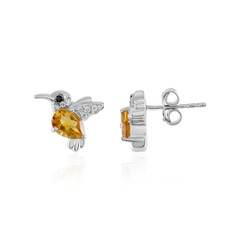 Pendientes en plata con Citrino