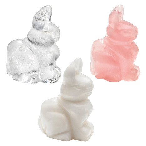 Figurine et Quartz rose