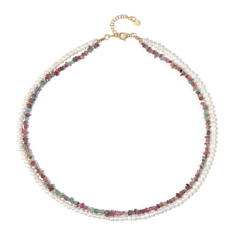 Edelstein-Silberhalskette (Riya)