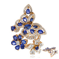 Gouden ring met een blauwe saffier (Nara Jewelry)