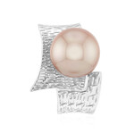 Ciondolo in argento con Perla Ming Porpora (MONOSONO COLLECTION)