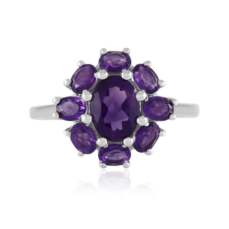 Zambian Amethyst Silver Ring