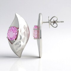 Orecchini in argento con Kunzite (Pallanova)
