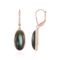 Pendientes en plata con Labradorita verde de Maniry