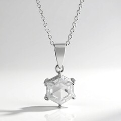Collana in argento con Topazio Bianco