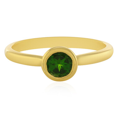 Anello in argento con Diopside Russo