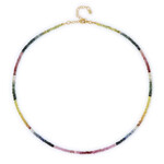 Collana in argento con Zaffiro Fancy