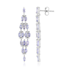 Tansanit-Silberohrringe