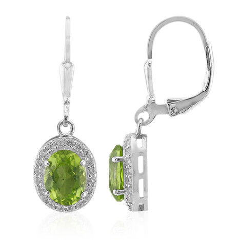 Pendientes en plata con Peridoto de Birmania