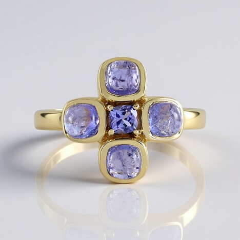 Anello in argento con Tanzanite (KM by Juwelo)