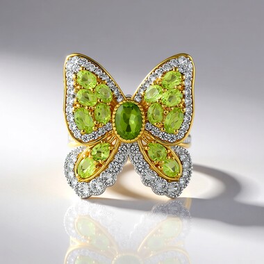 Peridot-Silberring (Gems en Vogue)