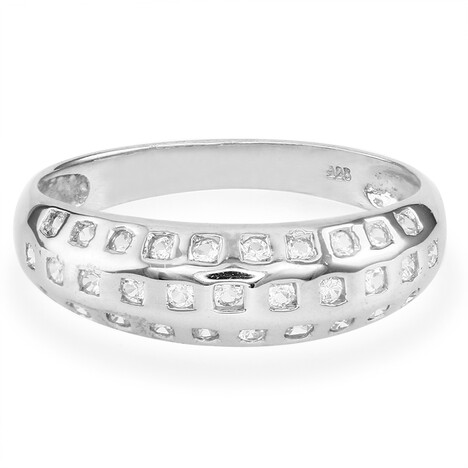 Weißer Saphir-Silberring