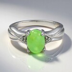 Anello in argento con Crisoprasio