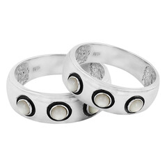 Set anelli in argento con Madreperla