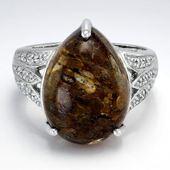 Anello in argento con Quarzo Dinosauro