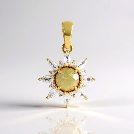 Ciondolo in argento con Zircone Giallo (Adela Silber)