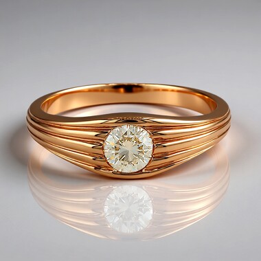 Anillo en oro con Diamante rosa de Francia de Argyle VS1 (Annette)