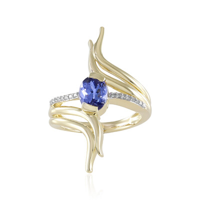 AAA-Tansanit-Goldring (de Melo)