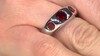 Zilveren ring met een Mozambique granaat (de Melo Essence)