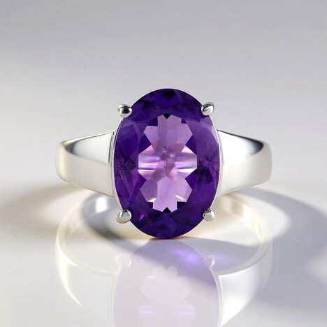 Anello in argento con Ametista Siberiana