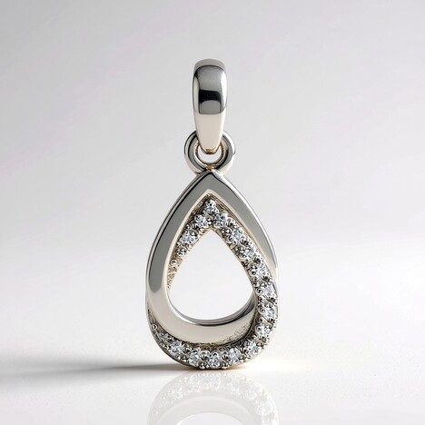 Ciondolo in argento con Diamante SI1 (G) (Annette)