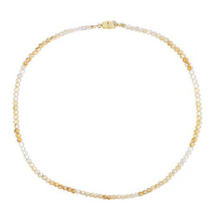 Zilveren halsketting met citrienstenen (Adela Silber)