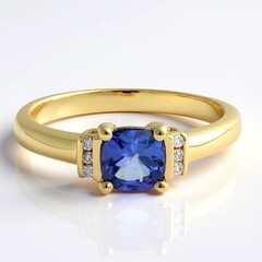 Anello in oro con Tanzanite AAA