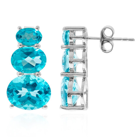 Paraibafarbener Topas-Silberohrringe