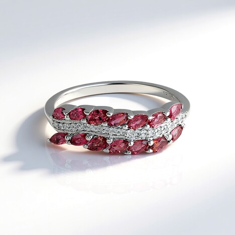 Anello in argento con Tormalina Rosa Brasiliana