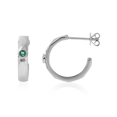 Boucles d'oreilles en or et Emeraude de Zambie AAA (de Melo)