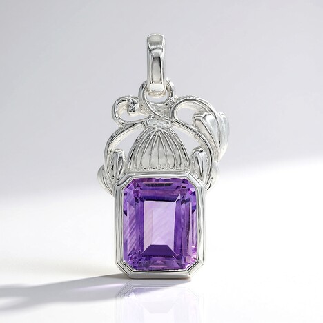Ciondolo in argento con Ametista (VIENNA 1903)