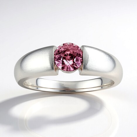 Anello in argento con Zircone Rosa
