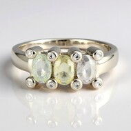 Bague en argent et Tourmaline cuprifère