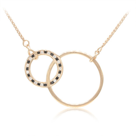 Schwarzer Spinell-Silberhalskette