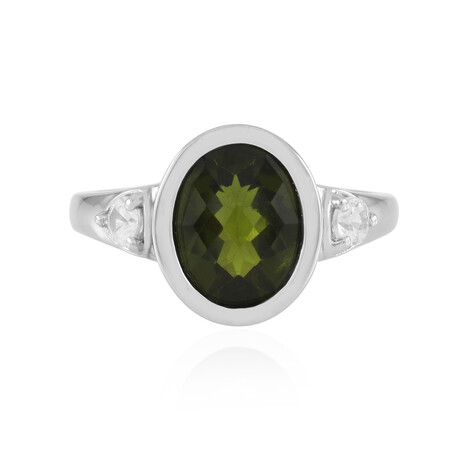 Zilveren ring met een vesuvianiet
