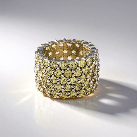 Anello in argento con Zircone Giallo