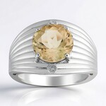 Anello in argento con Pietra del Sole dell'Oregon