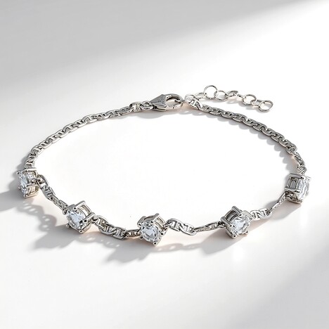 Bracciale in argento con Topazio Bianco