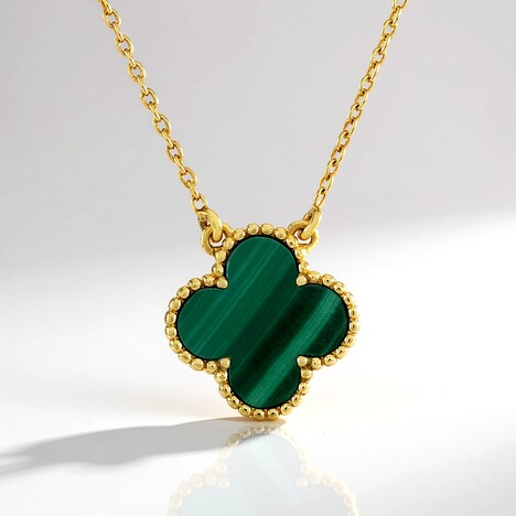 Collana in argento con Malachite (Adela Silber)