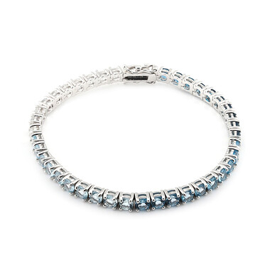 Edelstein-Silberarmband