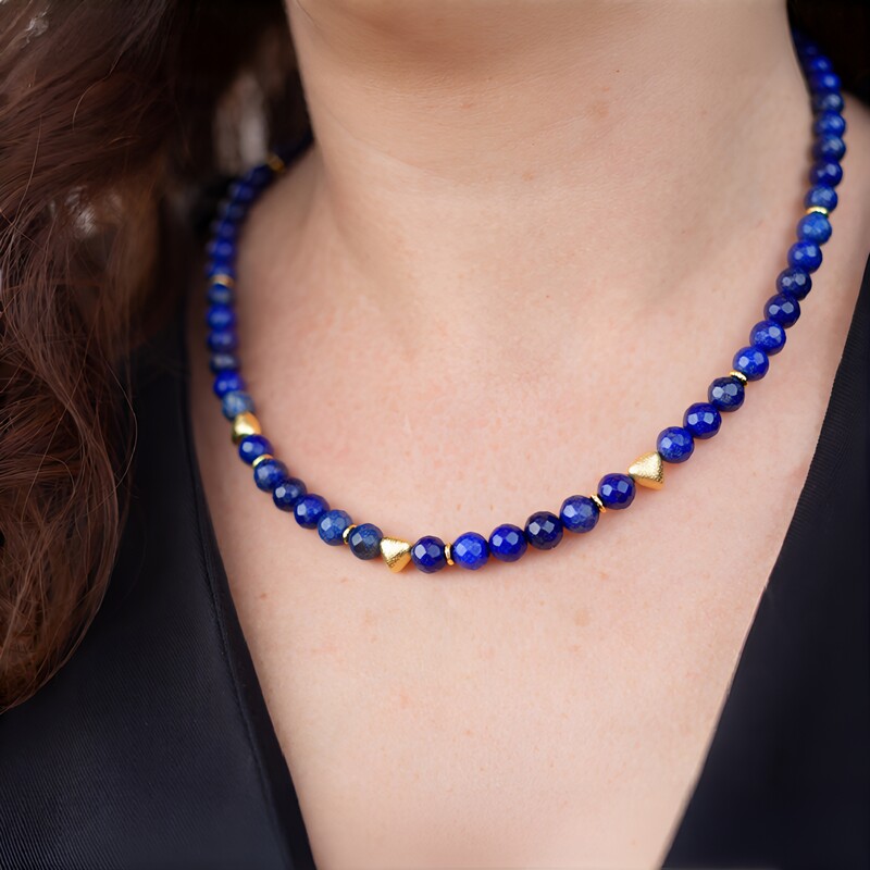 Lapis Lazuli Silver Necklace