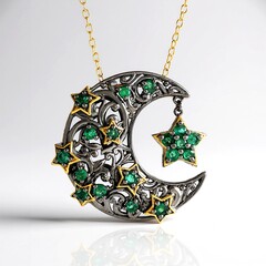 Collana in argento con Smeraldo Zambia